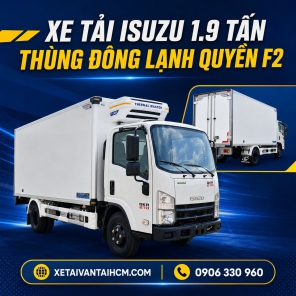 Xe tải Isuzu 1.9 tấn thùng đông lạnh Quyền F2 Máy lạnh T2800