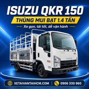 Xe tải Isuzu QKR 150 thùng mui bạt kèo Phi Tải 1.4 tấn