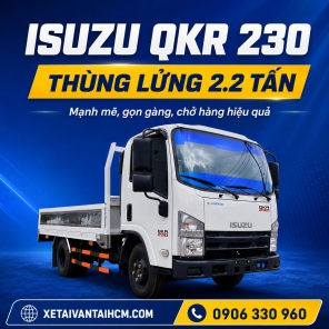 Xe tải Isuzu QKR 230 thùng lửng 2.2 tấn thùng dài 3m6 tại Quận 12 HCM