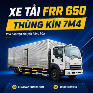 Xe tải Isuzu FRR 650 thùng kín 7m4 