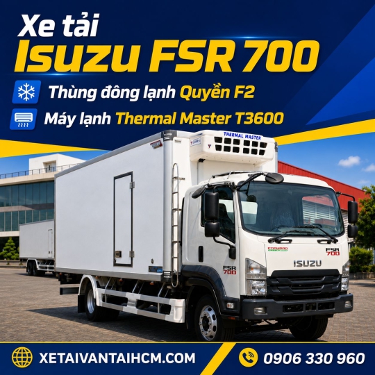 Xe Tải Isuzu FSR700 Thùng Đông Lạnh Quyền F2 Giá Tốt