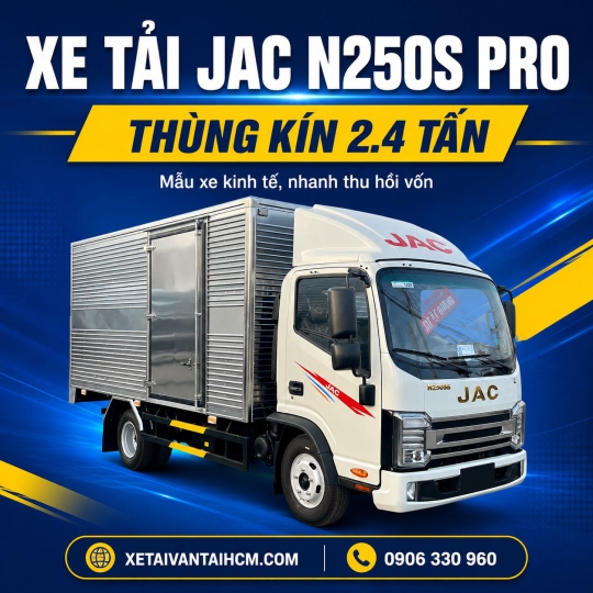 Xe tải JAC N250S Pro Thùng Kín 2.4 Tấn