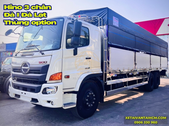 Đánh giá xe tải Hino 3 chân thùng mui bạt đà I - Hino 3 chân thùng mui bạt nhôm Đà Lạt đà I