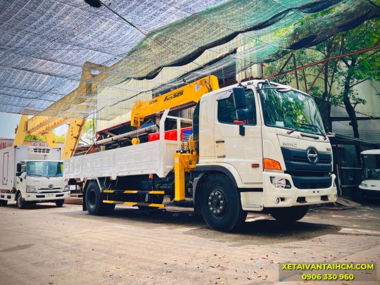 Xe tải Hino 8 tấn thùng dài 8m gắn cẩu Soosan SCS525 - Cẩu Soosan 5 tấn 5 khúc