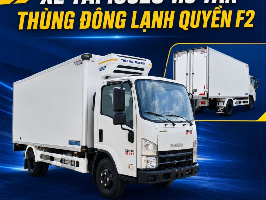 Xe tải Isuzu 1.9 tấn thùng đông lạnh Quyền F2 Máy lạnh T2800