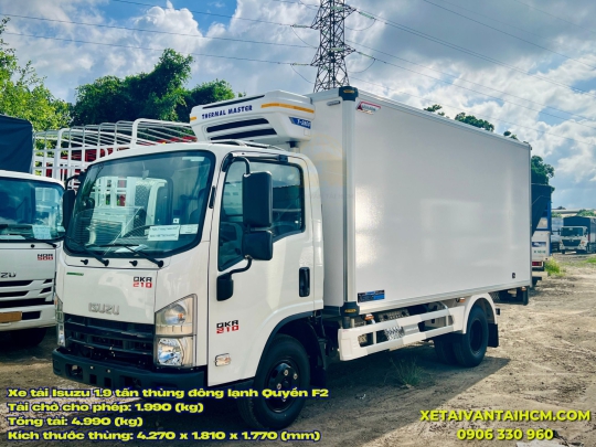 Xe tải Isuzu 1.9 tấn thùng đông lạnh Quyền F2 Máy lạnh T2800