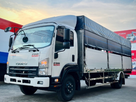 Xe tải Isuzu FRR 650 thùng mui bạt bửng  nhôm 6m7 Full inox 304 - Isuzu FRR650 thùng mui bạt nhôm 6m7 Full inox 304