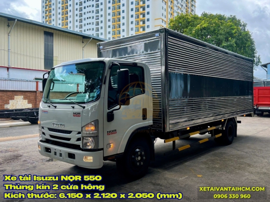 Xe tải Isuzu NQR 550 thùng kín 5 tấn 2 cửa hông - Isuzu 5 tấn NQR 550 thùng kín 2 cửa hông