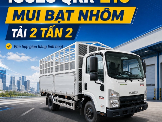 Isuzu QKR 210 Mui Bạt Nhôm - Xe tải Isuzu 2 tấn 2 thùng mui bạt nhôm
