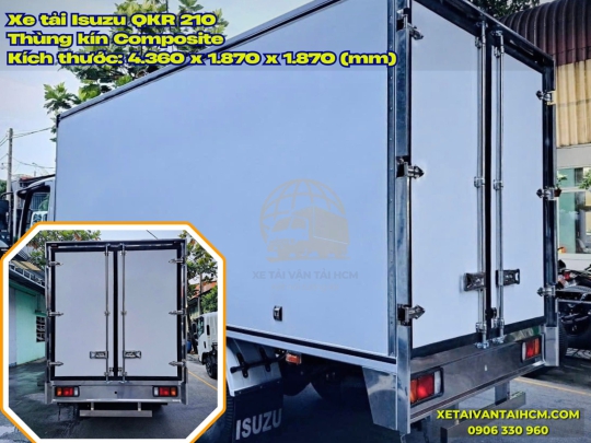 Xe tải Isuzu QKR 210 thùng kín Composite 4m3 - Isuzu QKR210 thùng Composite 4m3