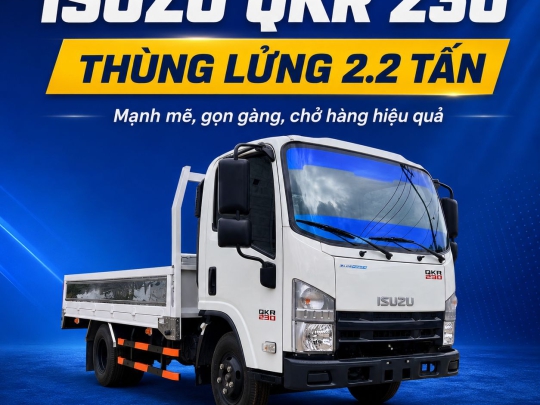 Xe tải Isuzu QKR 230 thùng lửng 2.2 tấn thùng dài 3m6 tại Quận 12 HCM