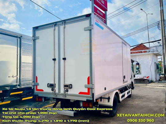 Xe tải Isuzu 1.9 tấn thùng đông lạnh Quyền Cool Express máy lạnh T2500