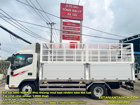 Xe tải Jac N200s Pro mui bạt nhôm Đà Lạt 1.9 tấn