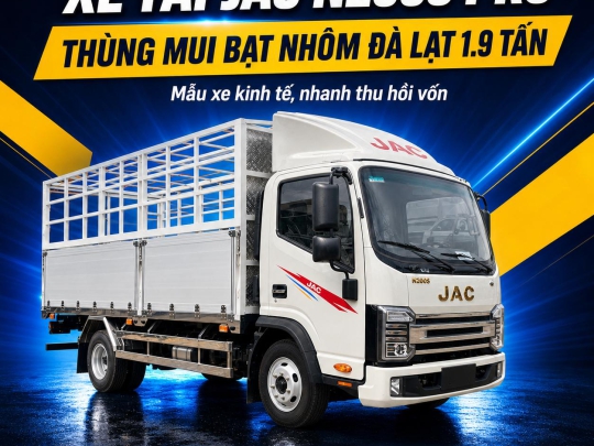 Xe tải Jac N200s Pro mui bạt nhôm Đà Lạt 1.9 tấn
