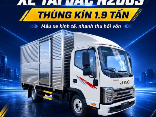 Xe tải Jac N200s thùng kín 1.9 tấn thùng dài 4m3