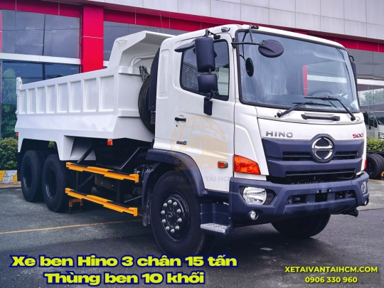 Xe Ben HINO 3 chân thùng ben 10 khối - Xe ben Hino 3 chân thùng ben tự đổ 10 khối