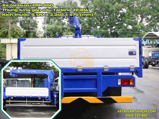 Xe tải Isuzu FRR 650 thùng lửng gắn cẩu Tadano 304 - Xe cẩu Isuzu FRR 650 gắn cẩu Tadano 3 tấn 4 khúc
