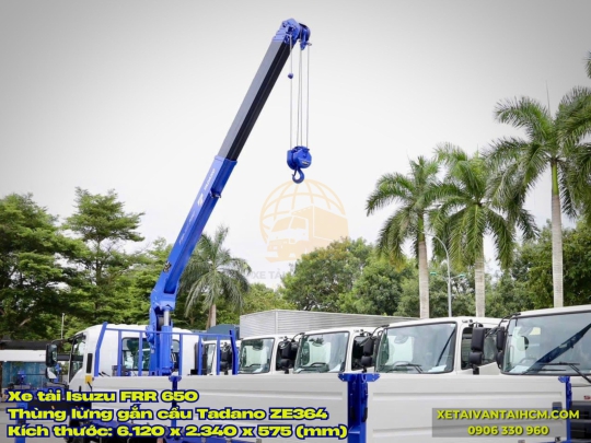Xe tải Isuzu FRR 650 thùng lửng gắn cẩu Tadano TM-ZE364 - Xe cẩu Isuzu FRR650 gắn cẩu Tadano TM-ZE364