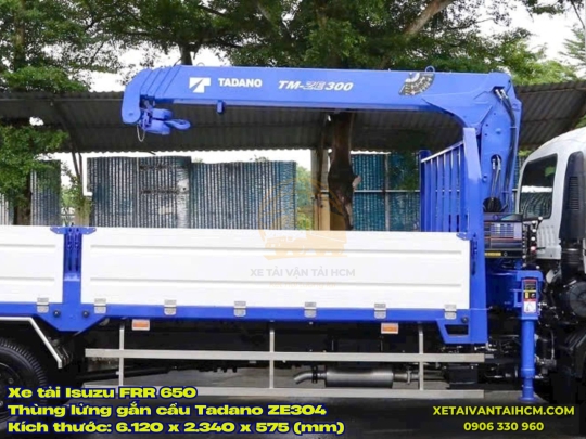 Xe tải Isuzu FRR 650 thùng lửng gắn cẩu Tadano 304 - Xe cẩu Isuzu FRR 650 gắn cẩu Tadano 3 tấn 4 khúc