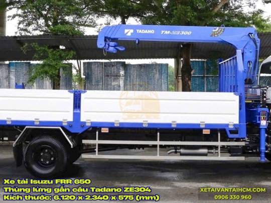 Xe tải Isuzu FRR 650 thùng lửng gắn cẩu Tadano 304 - Xe cẩu Isuzu FRR 650 gắn cẩu Tadano 3 tấn 4 khúc