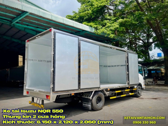 Xe tải Isuzu NQR 550 thùng kín 5 tấn 2 cửa hông - Isuzu 5 tấn NQR 550 thùng kín 2 cửa hông