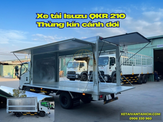 Xe tải Isuzu QKR 210 thùng kín cánh dơi - Isuzu QKR 210 thùng kín cánh dơi 1 tấn 9