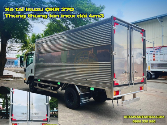 Xe tải Isuzu QKR 270 thùng kín inox 4m3 - Isuzu QKR 270 thùng kín inox 4m3