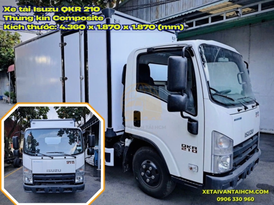 Xe tải Isuzu QKR 210 thùng kín Composite 4m3 - Isuzu QKR210 thùng Composite 4m3