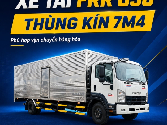 Xe tải Isuzu FRR 650 thùng kín 7m4 