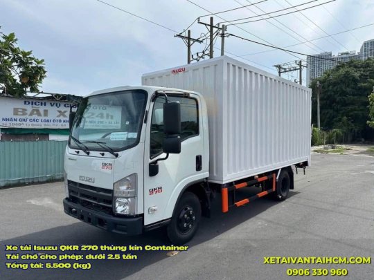 Xe tải Isuzu QKR 270 thùng kín container thiết kế mới 2026